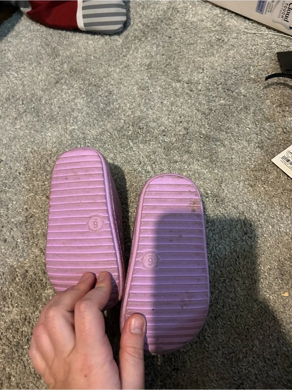 Kids Glitter Slip-On Shoes - Purple